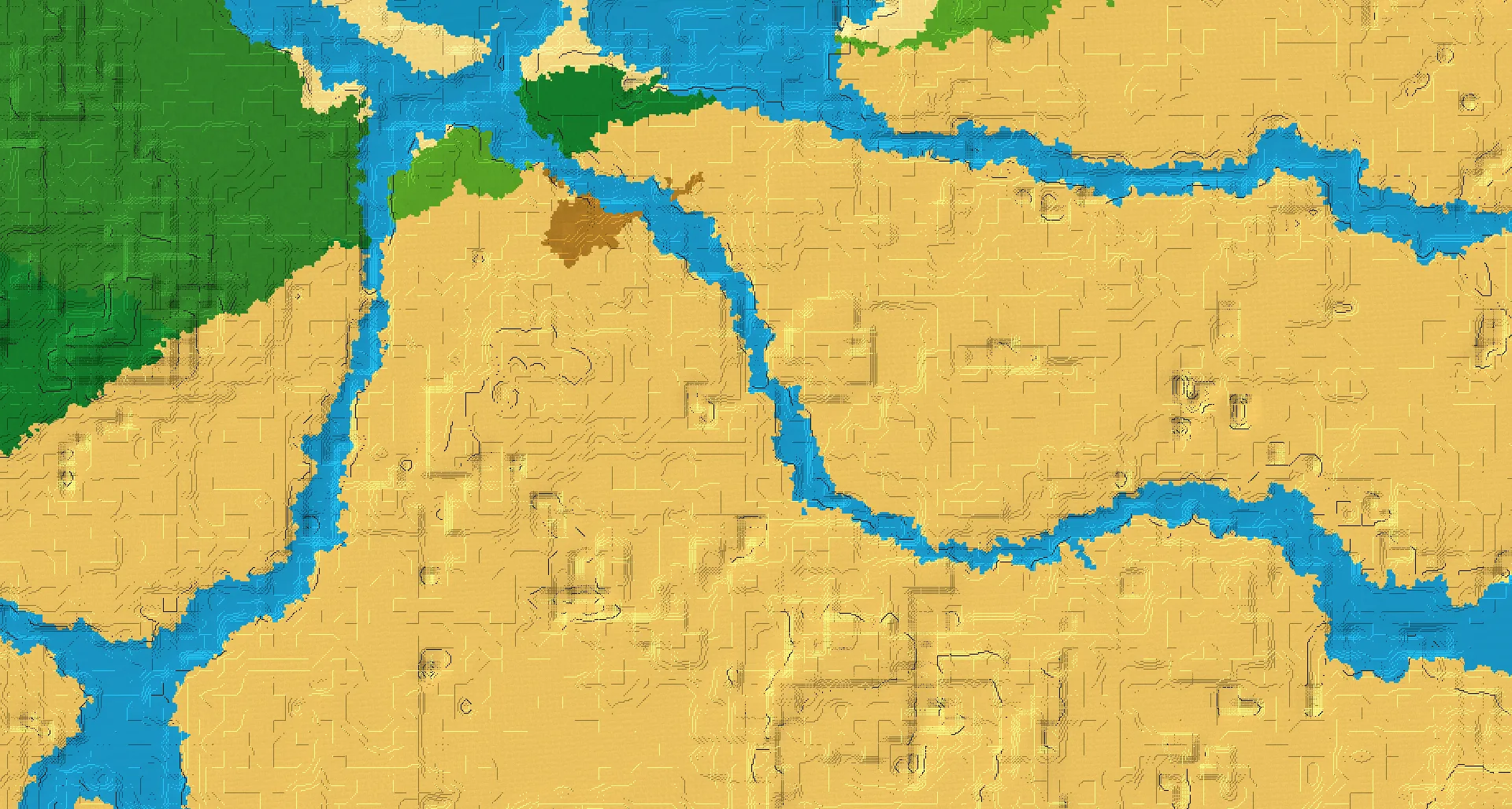Seed map — River East of a Desert Start