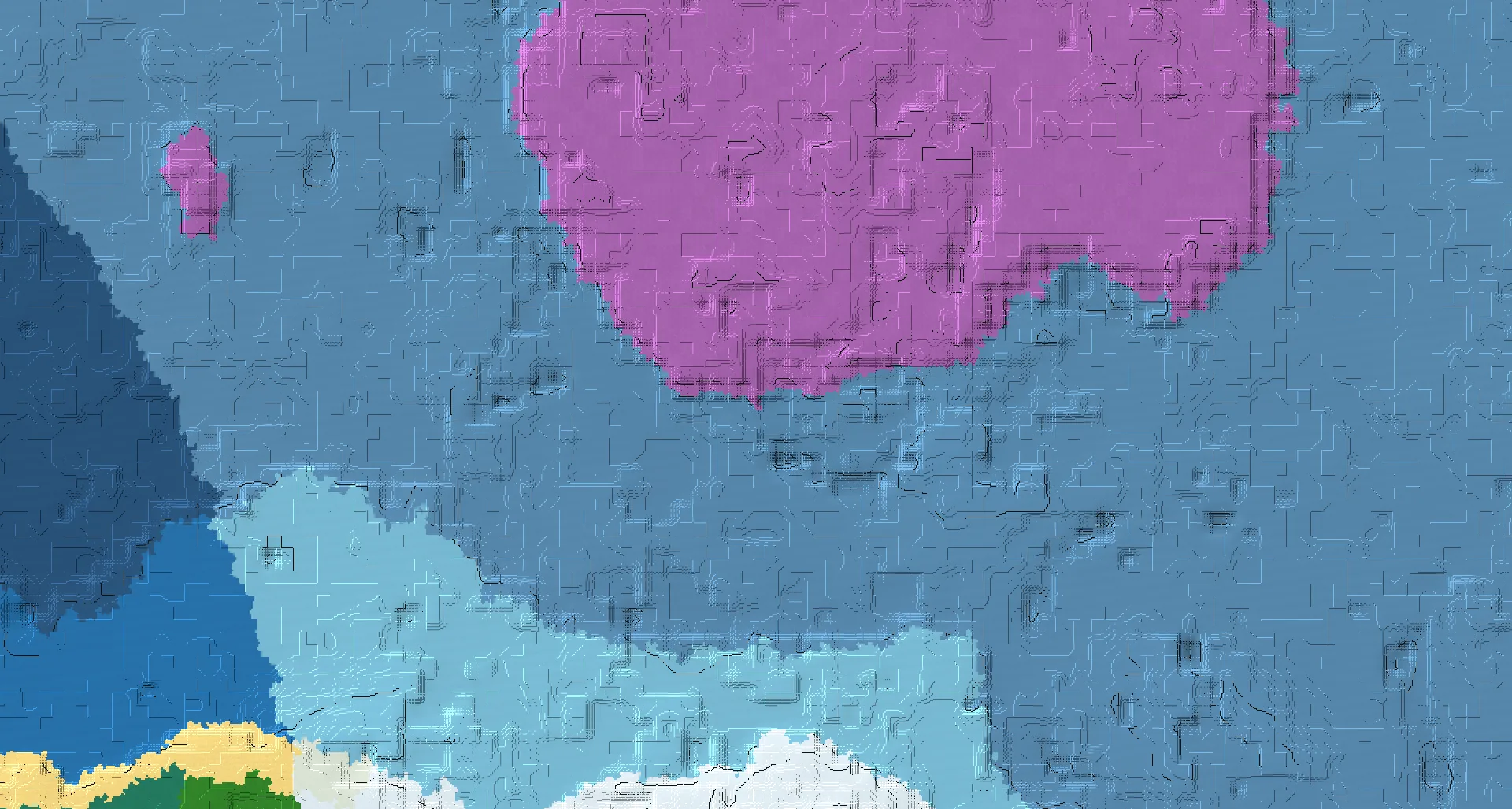 Seed map — Mushroom fields coast and Submerged ocean portal