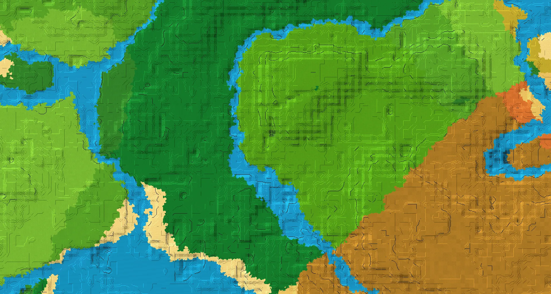 Seed map — Lush Caves Southeast of a Bamboo Jungle Start