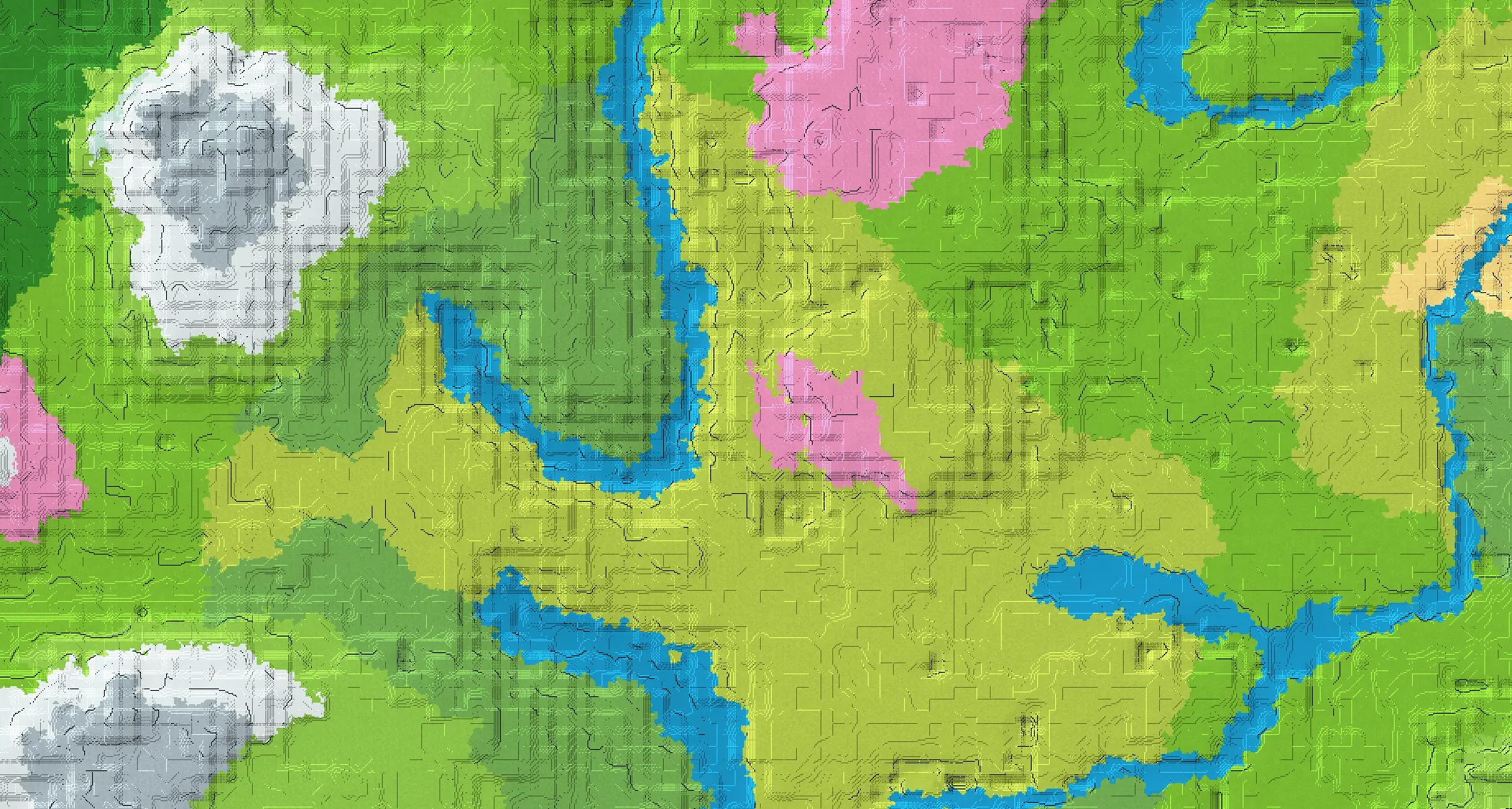 Seed map — Cherry Grove Start with Ruined Portal