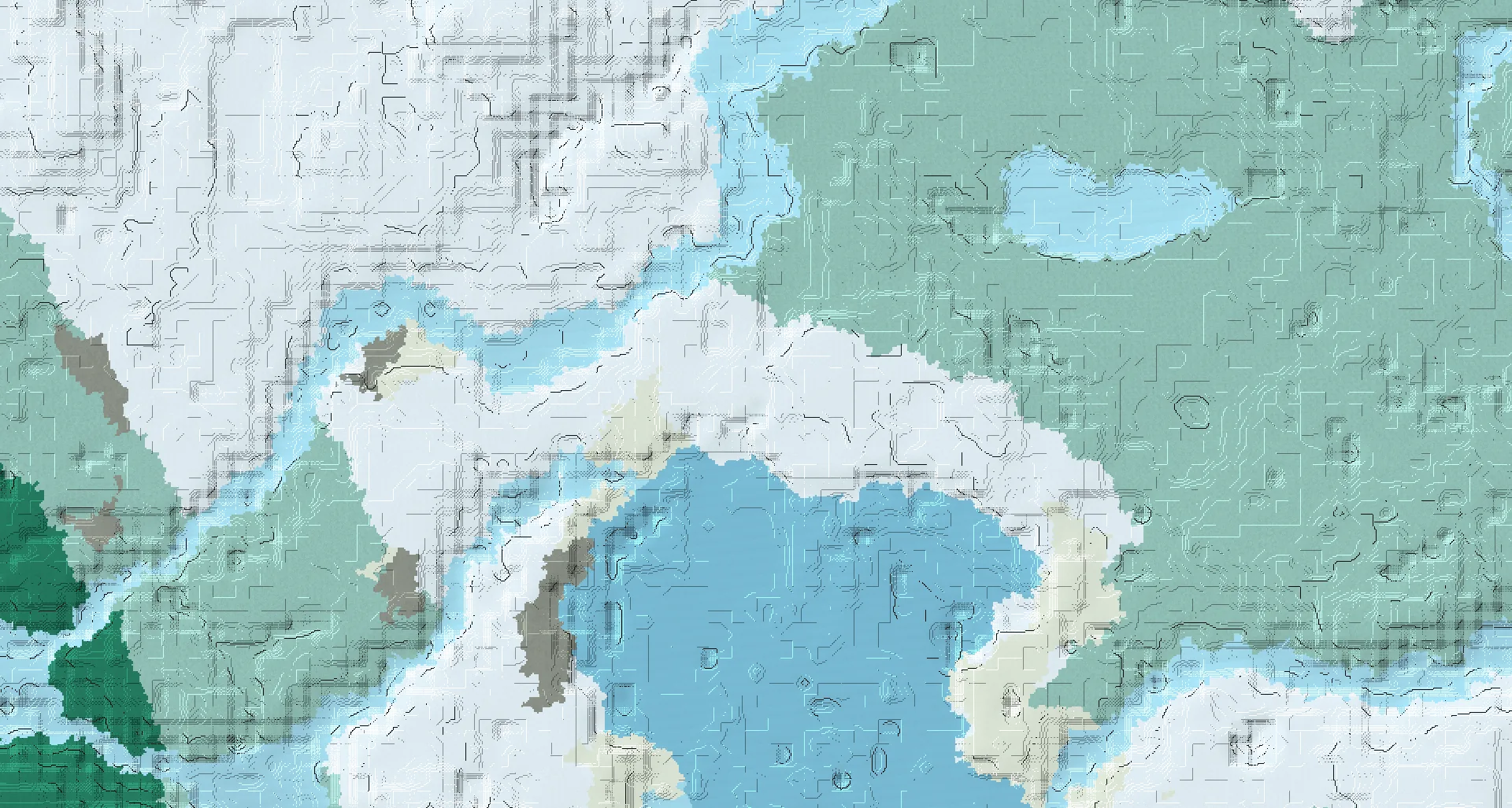 Seed map — Snowy Plains Start with Trial Chambers with Village