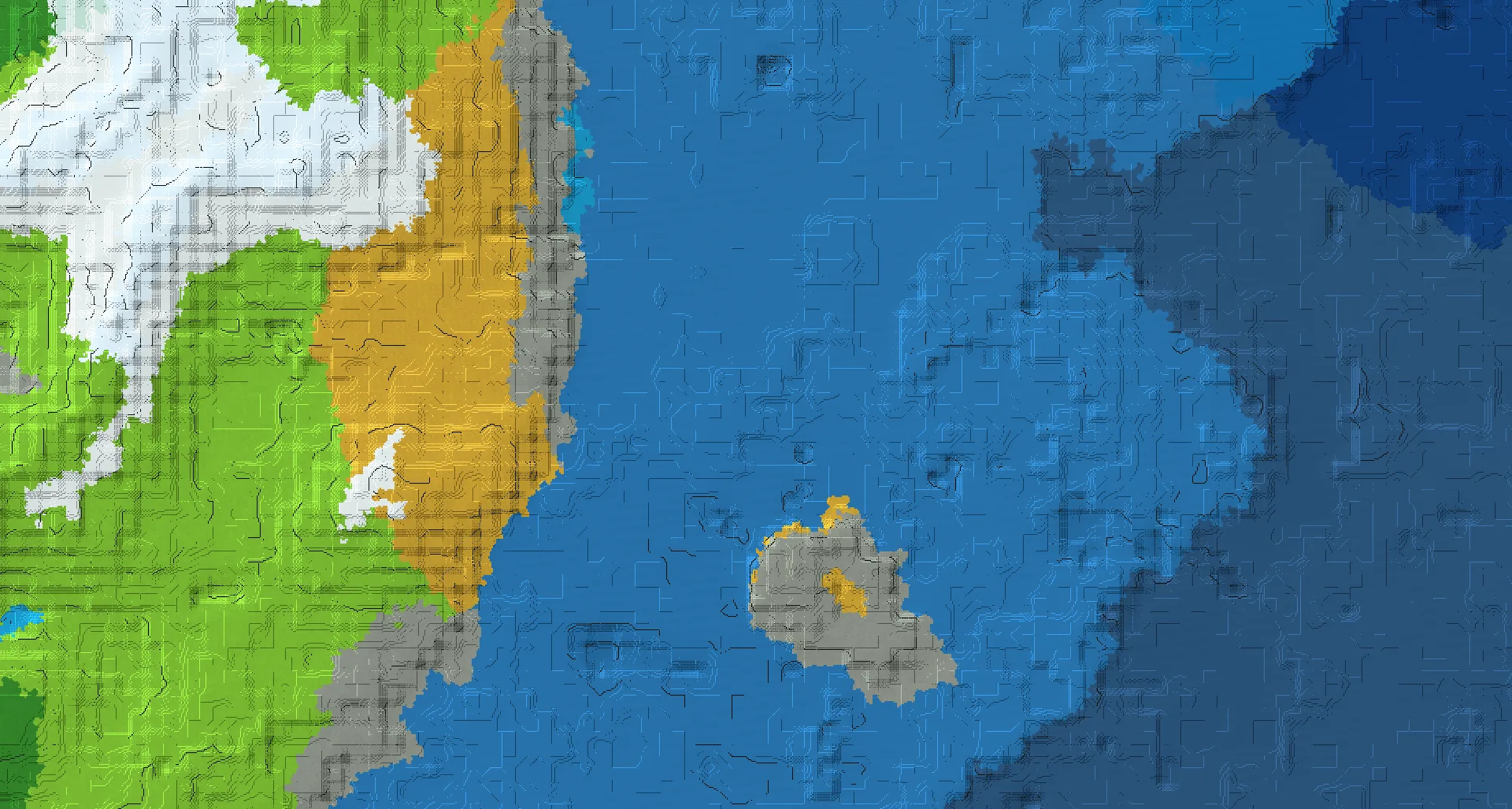 Seed map — Ruined Portal and Shipwreck from Stony Shore