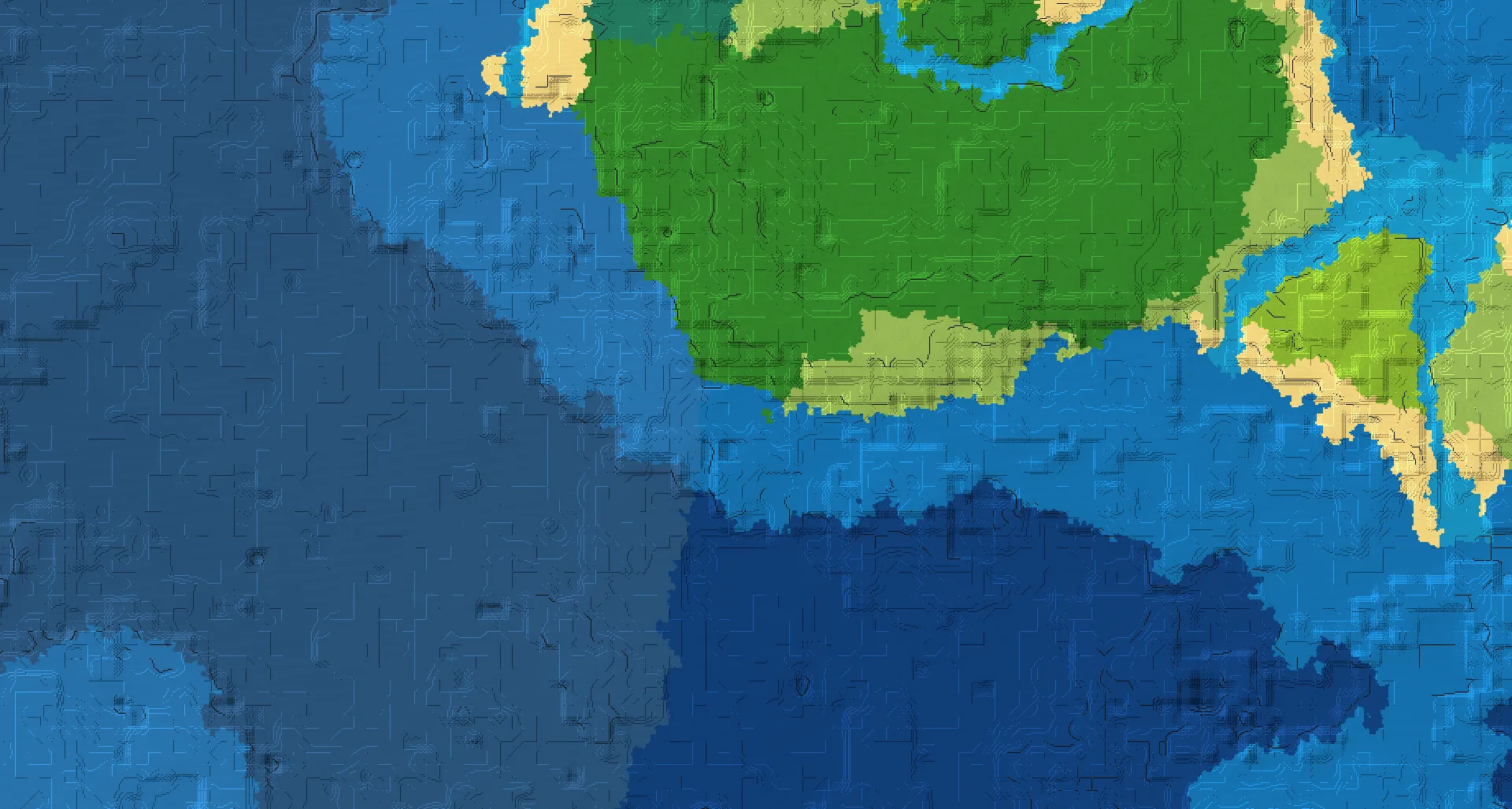 Seed map — Ocean Southwest of a Forest Start with Trial Chambers