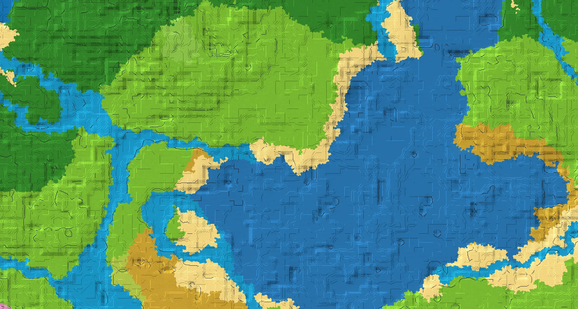 Seed map — Beach South of a Plains Start with Ruined Portal