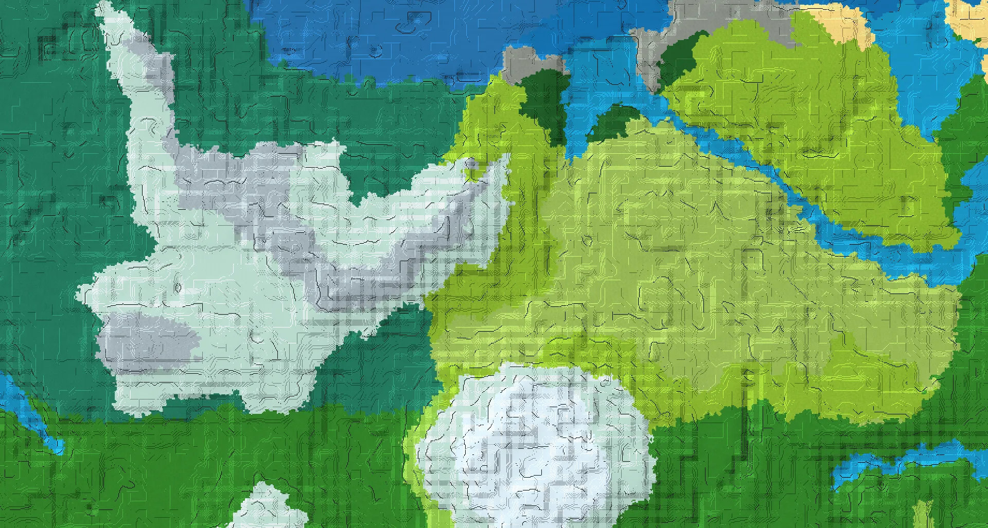 Seed map — Lush Caves North of a Old Growth Birch Forest Start with Ruined Portal