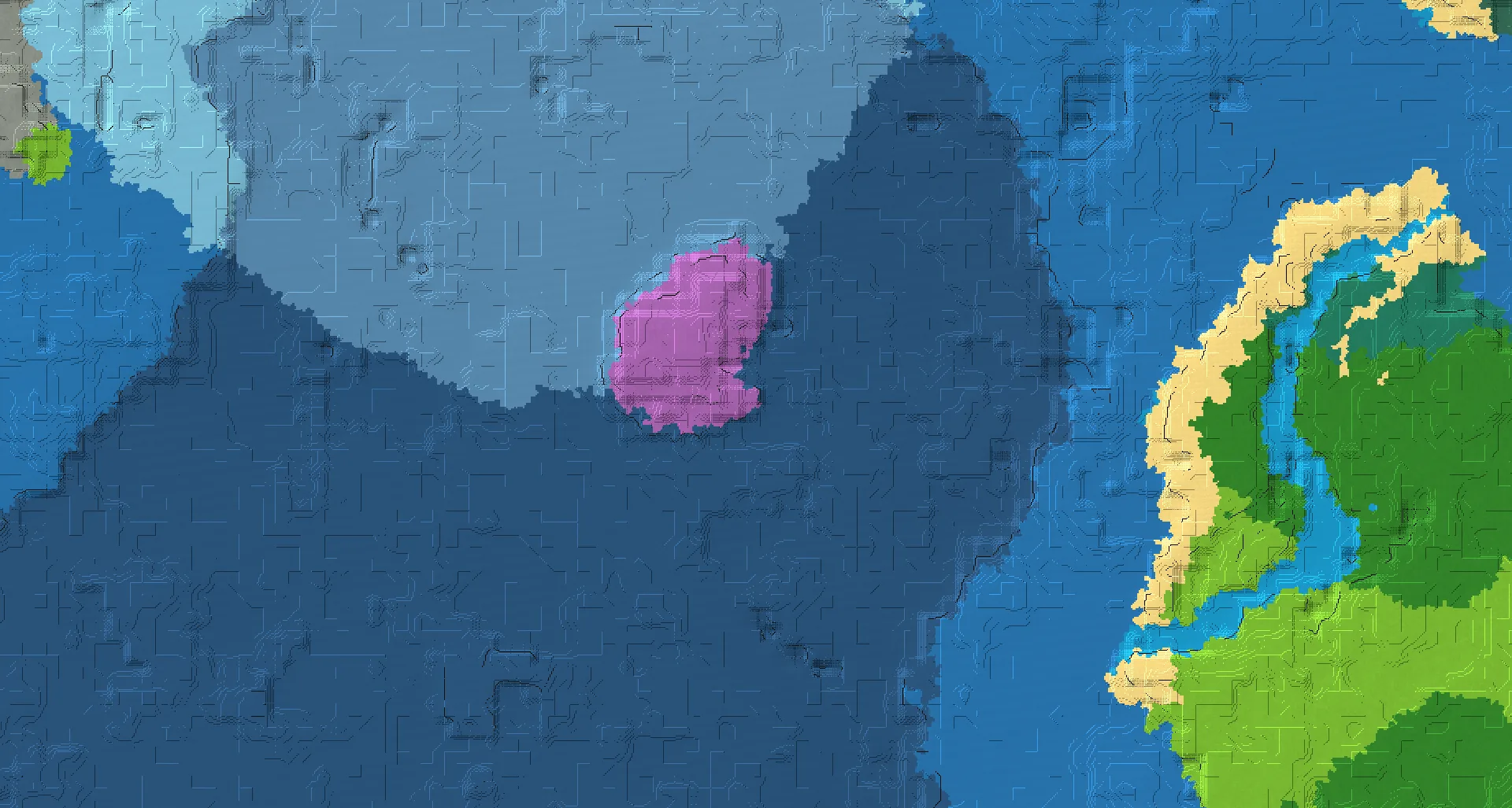 Seed map — Mushroom Island and Ruined Portal