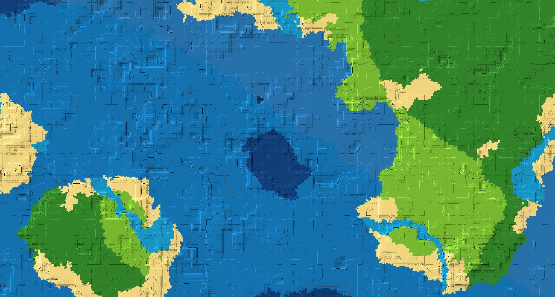 Seed map — Ocean Monument Northeast of a Forest Start