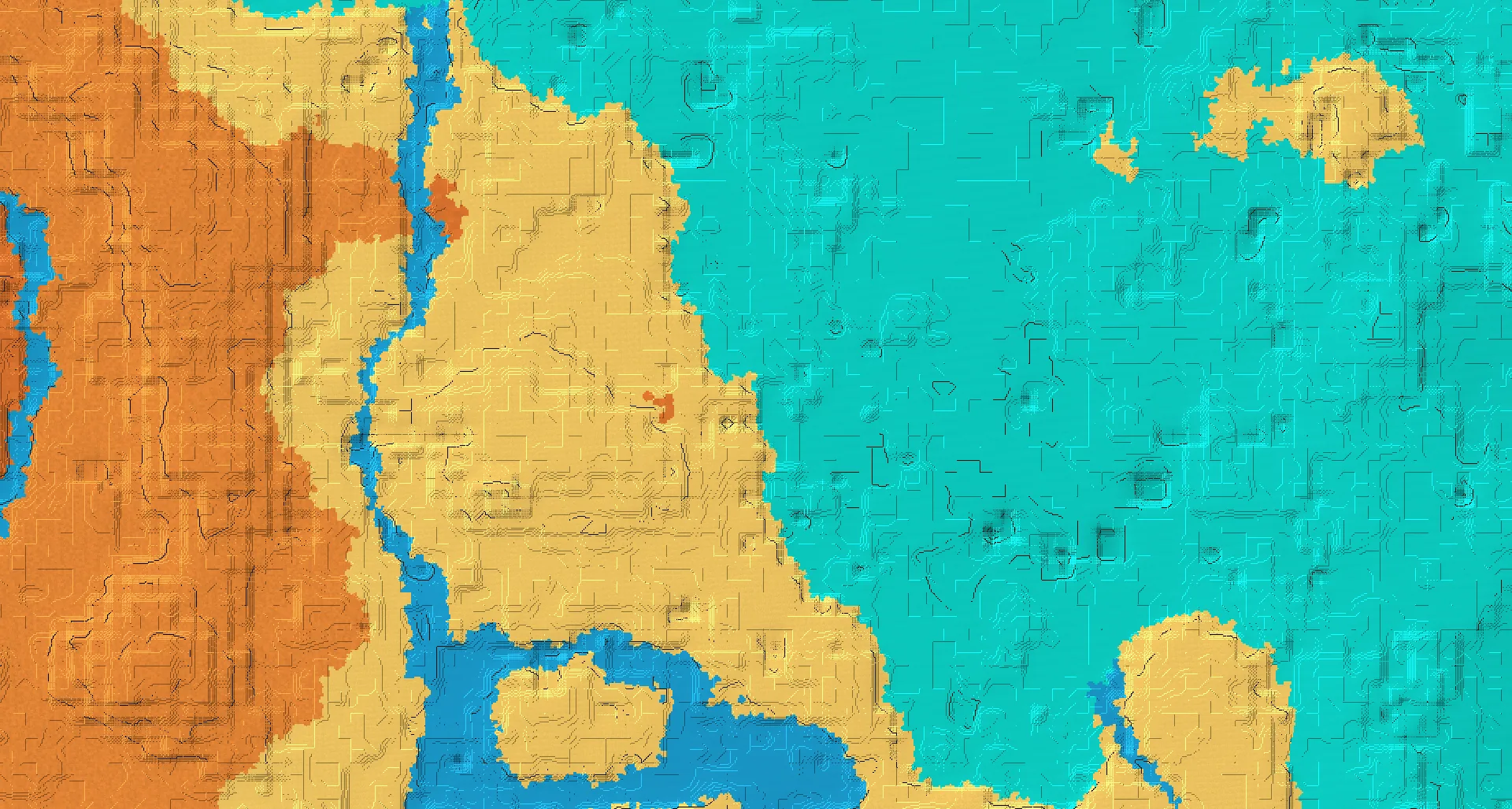 Seed map — Warm Ocean East of a Desert Start