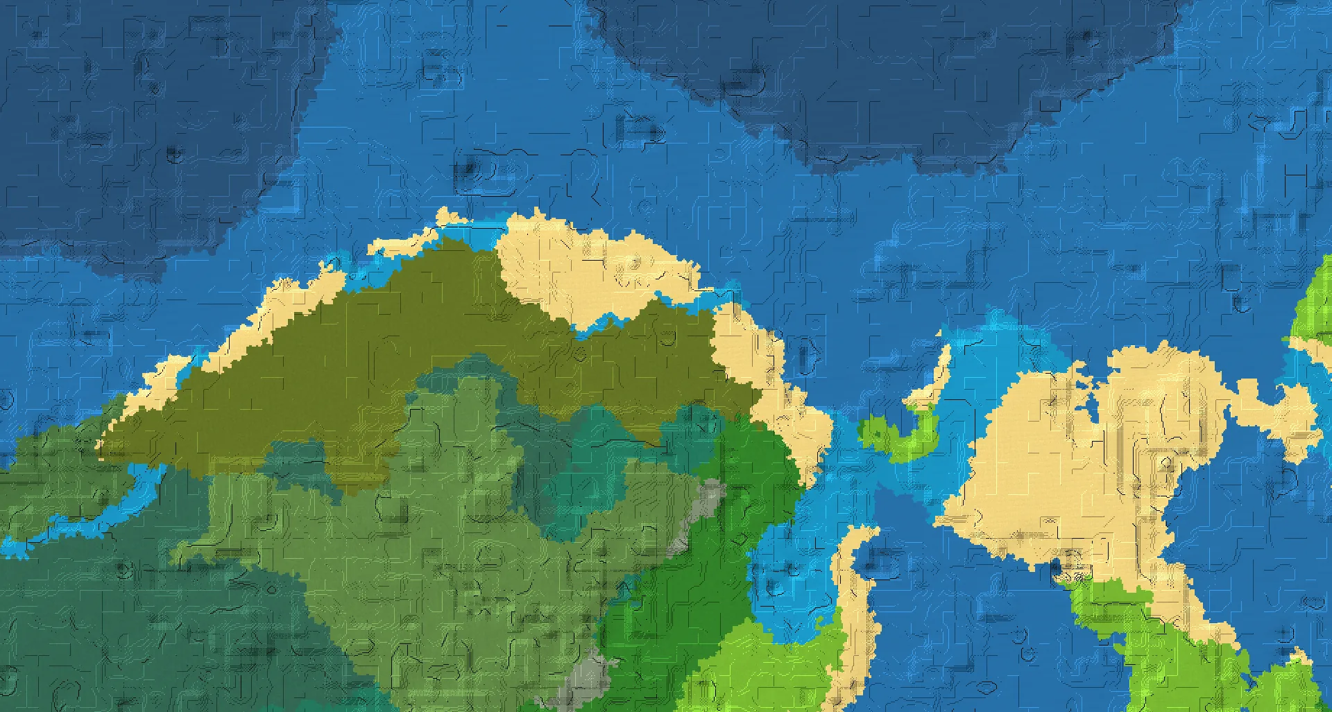 Seed map — Swamp Start with Ruined Portal with Ocean Monument