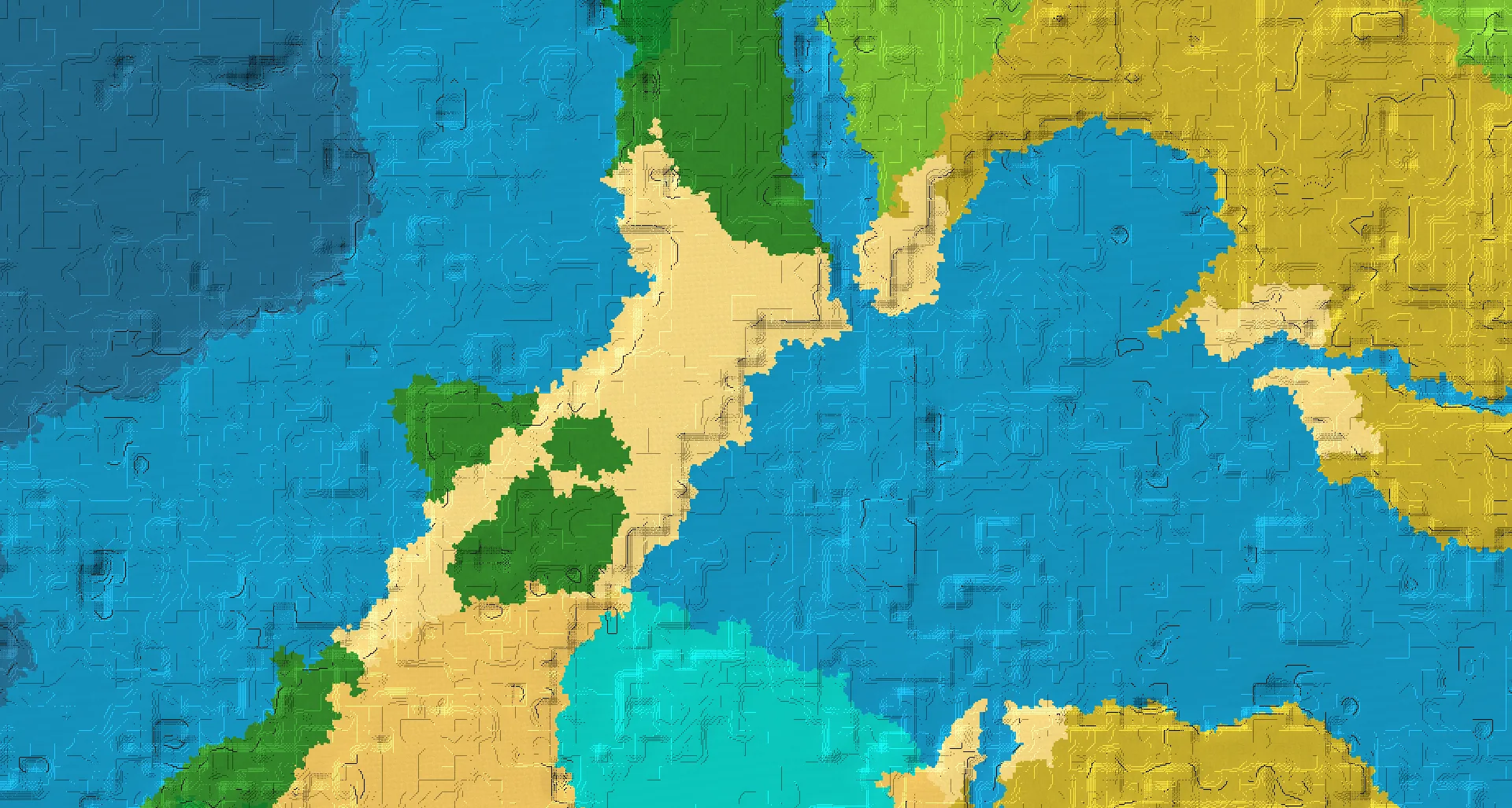 Seed map — Ruined Portal Northeast of a Desert Start