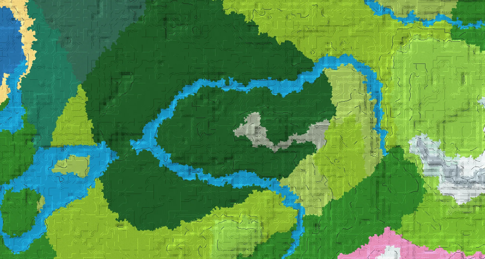 Seed map — Pale Garden South of a Dark Forest Start with Trial Chambers
