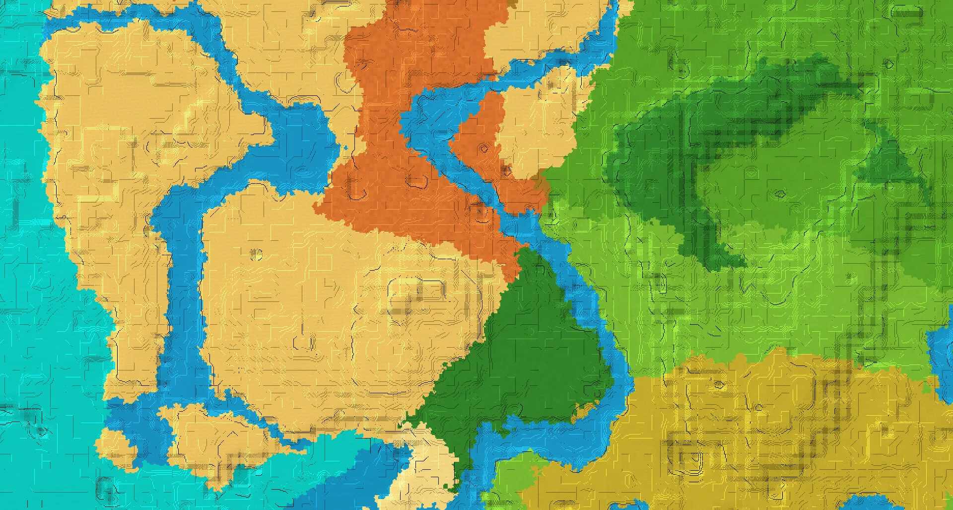 Seed map — Badlands North of a Desert Start