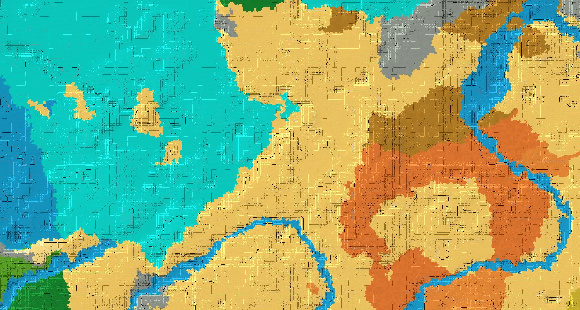 Seed map — Desert Start with Trial Chambers at 64, 48 (Seed -7713563310224009088)