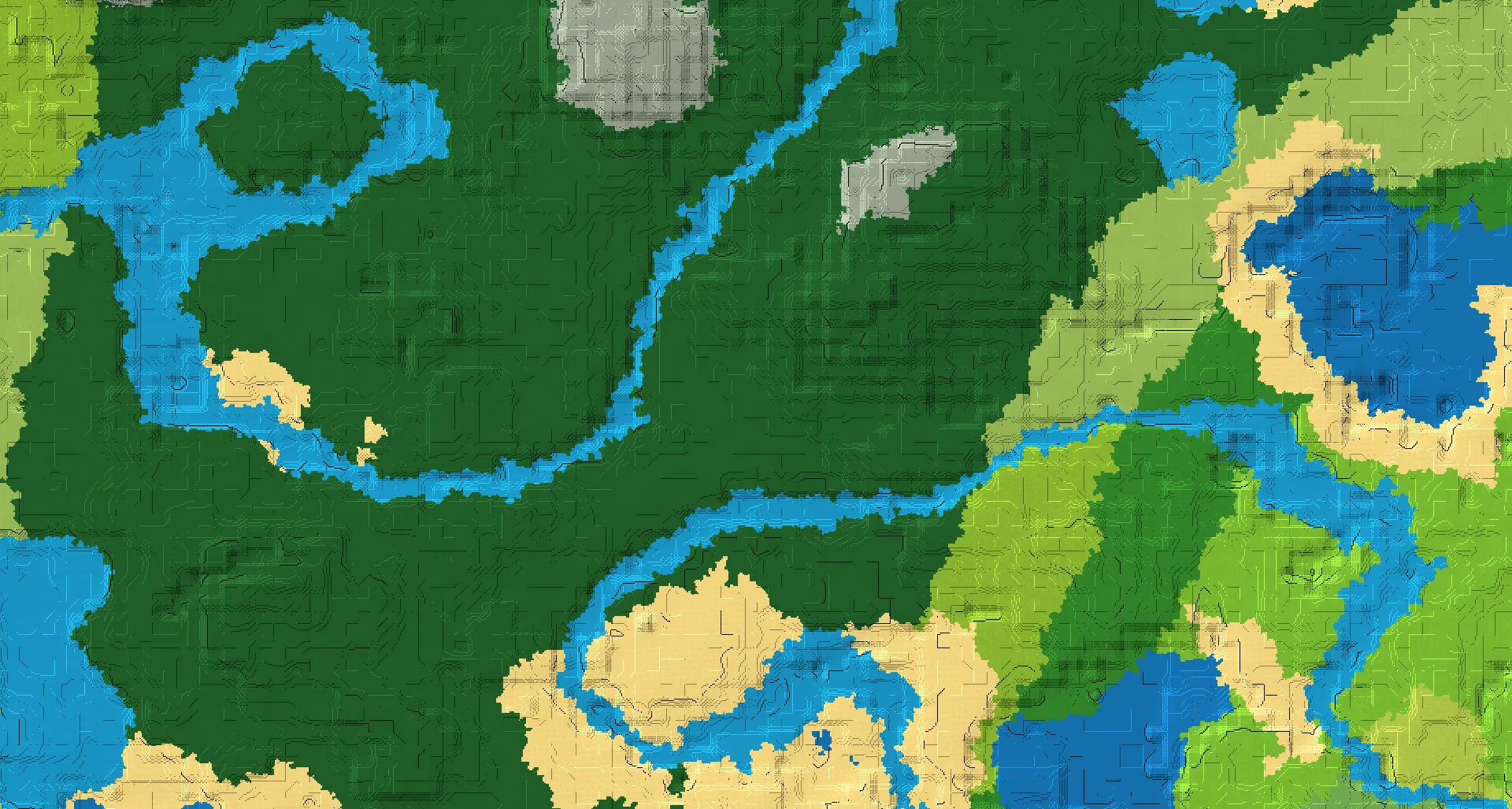 Seed map — Woodland Mansion South of a Dark Forest Start with Ruined Portal