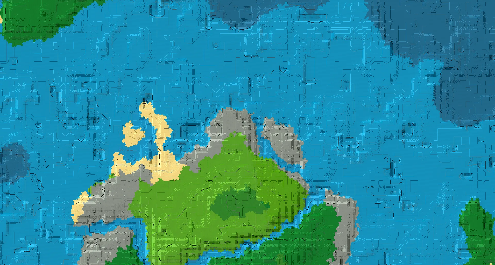Seed map — Stony Shore North of a Sparse Jungle Start