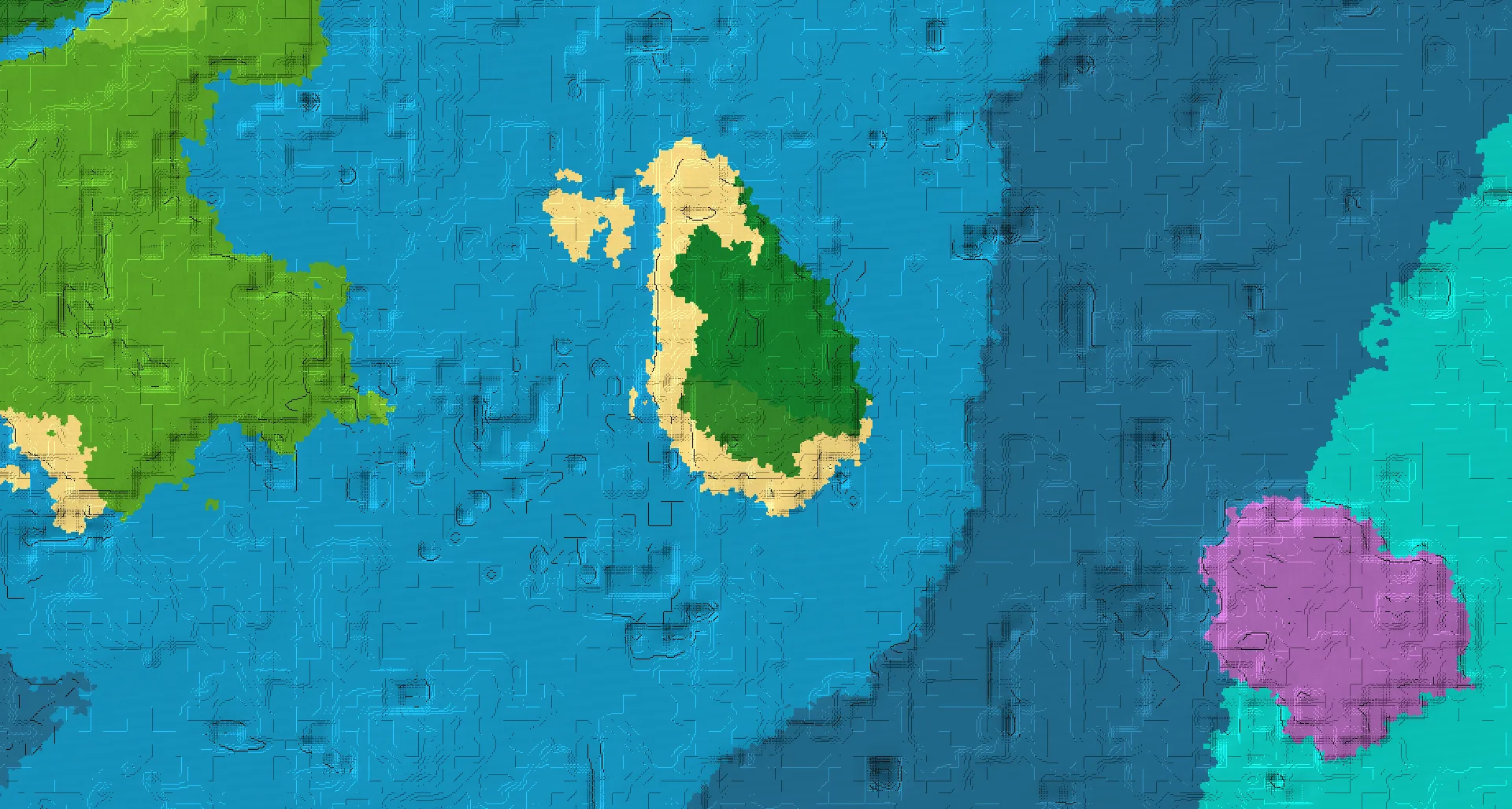 Seed map — Ocean-focused Start in Forest