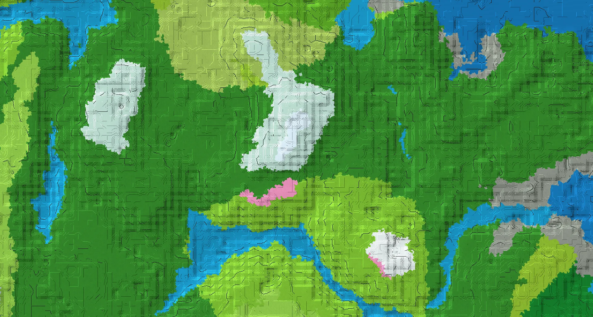 Seed map — Ancient City Southeast of a Frozen Peaks Start