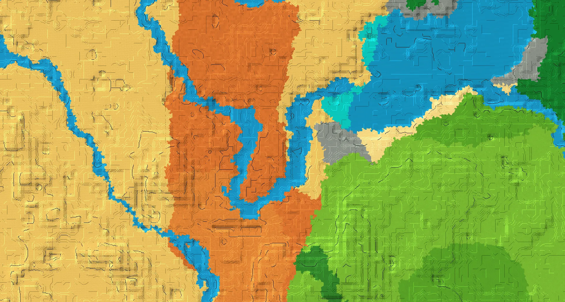 Seed map — Badlands West of a Plains Start