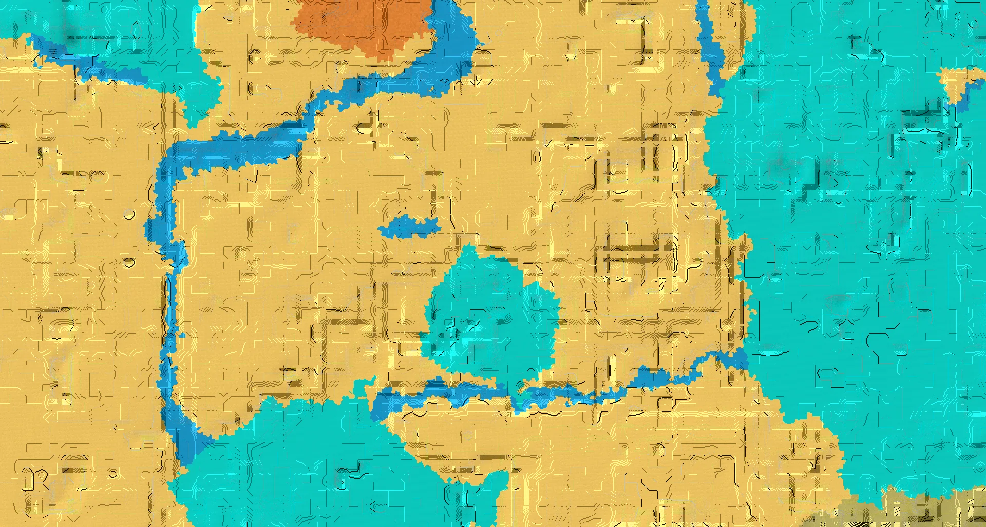 Seed map — Warm Ocean South of a Desert Start