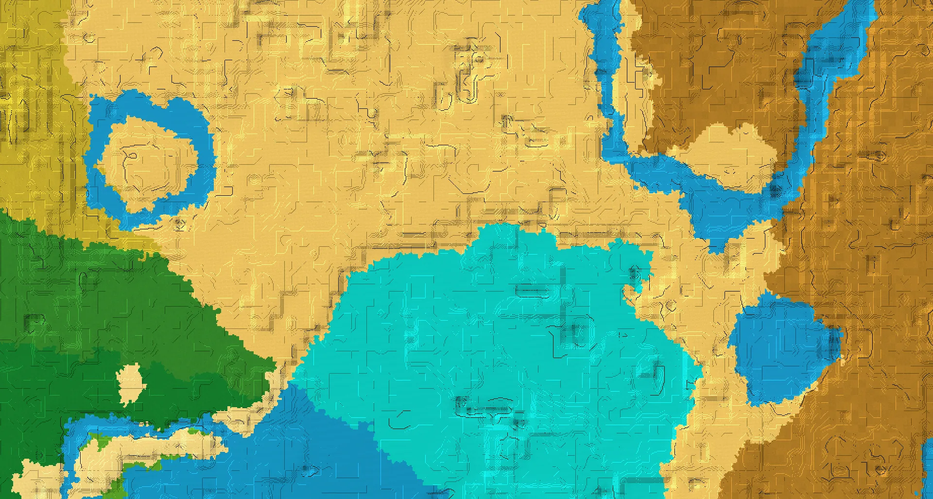 Seed map — Warm Ocean South of a Desert Start with Desert Temple