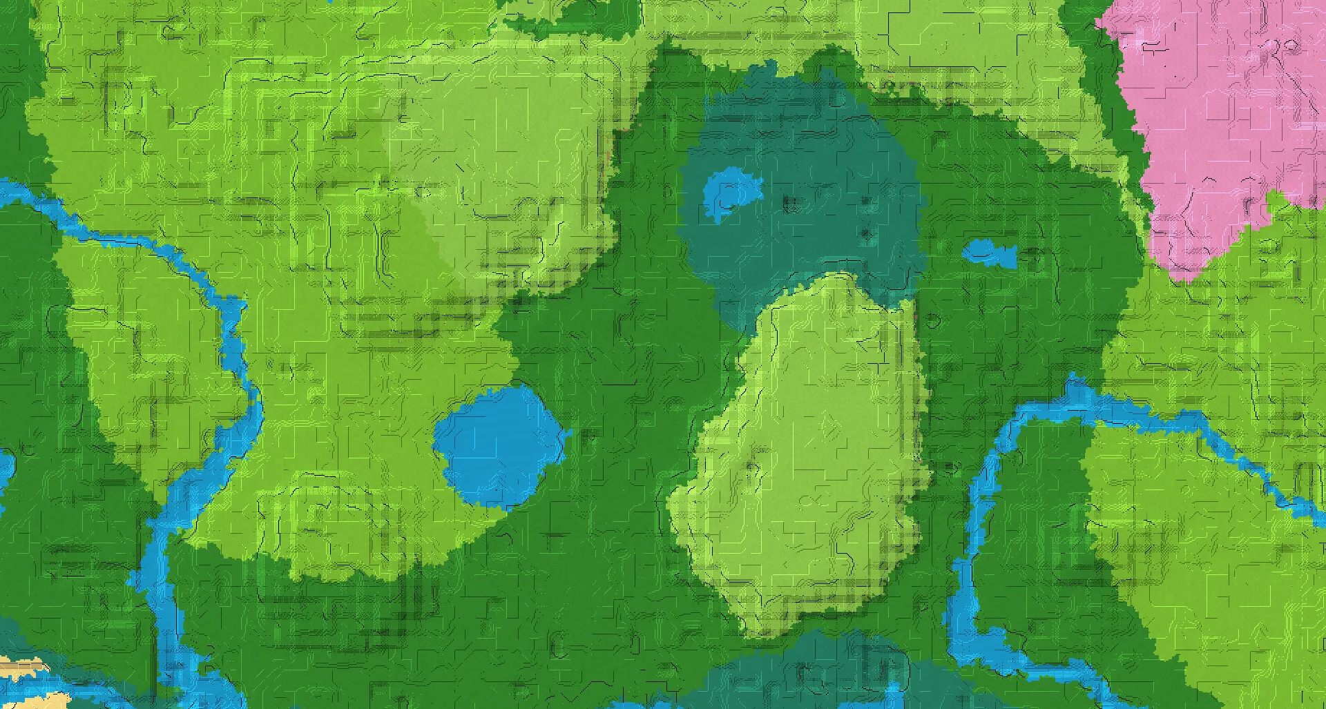 Seed map — Huge wide flat hill with several other rolling hills and a lake