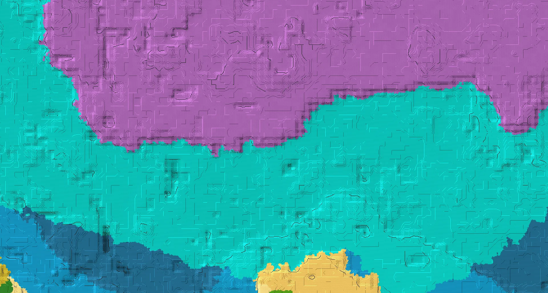 Seed map — Mushroom Fields and Village from Desert