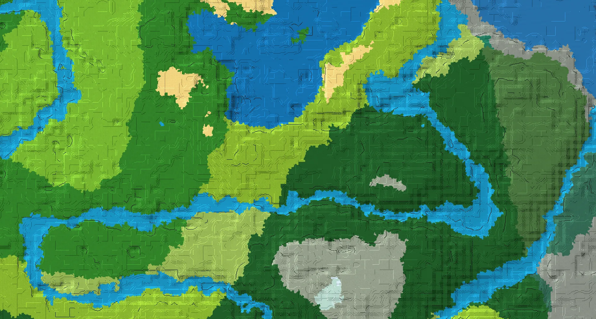 Seed map — Dark Forest At the same X/Z position as a Birch Forest Start