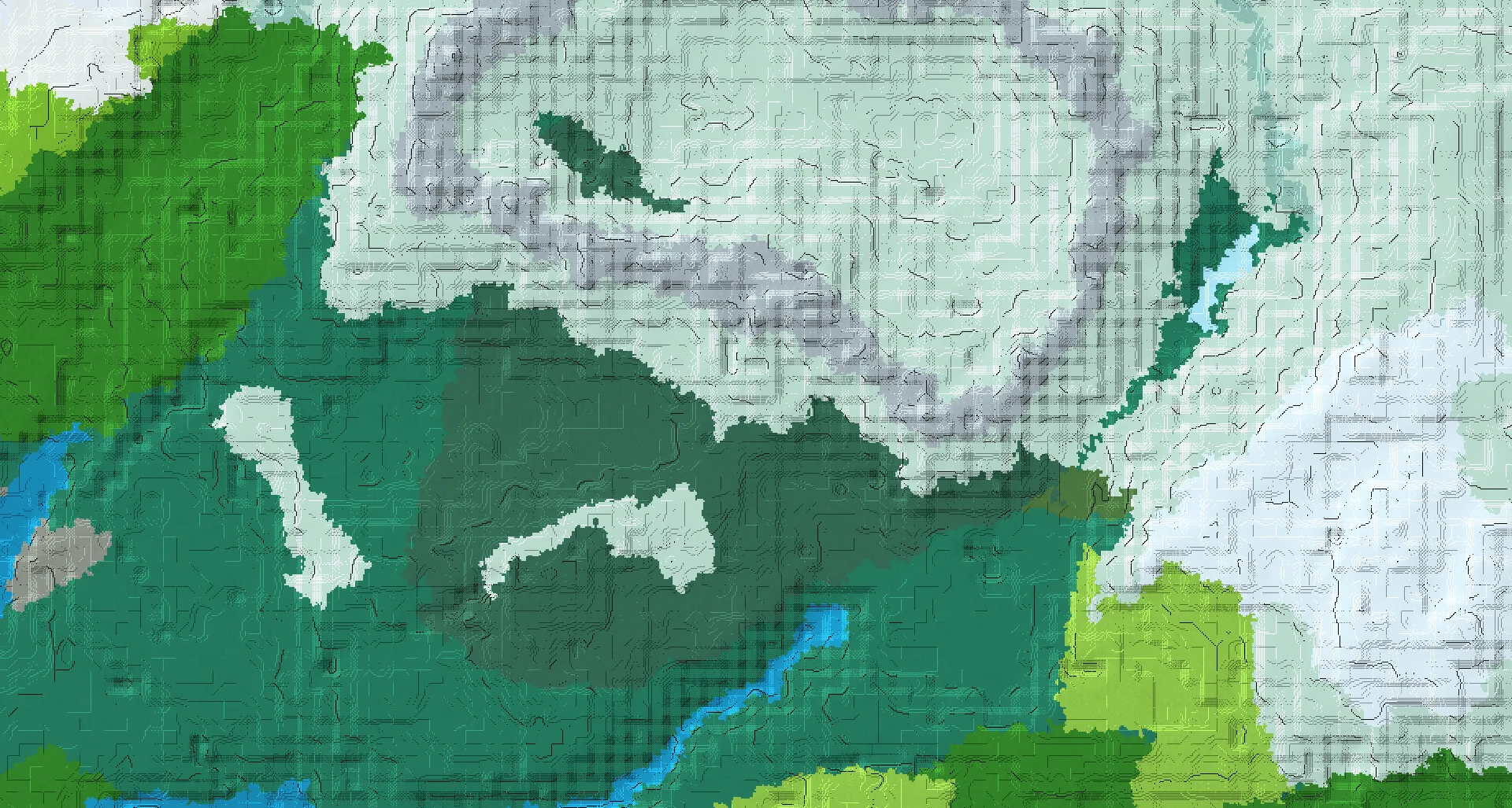 Seed map — Mineshaft West of a Lush Caves Start
