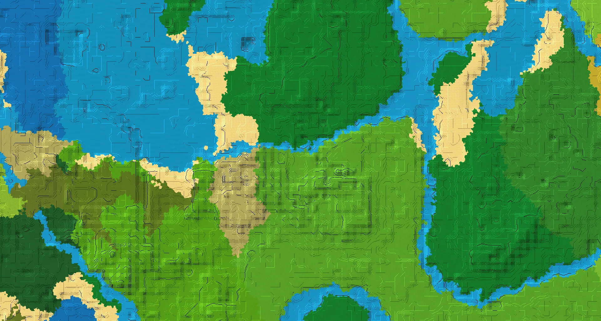 Seed map — A bamboo mountain and jungle islands