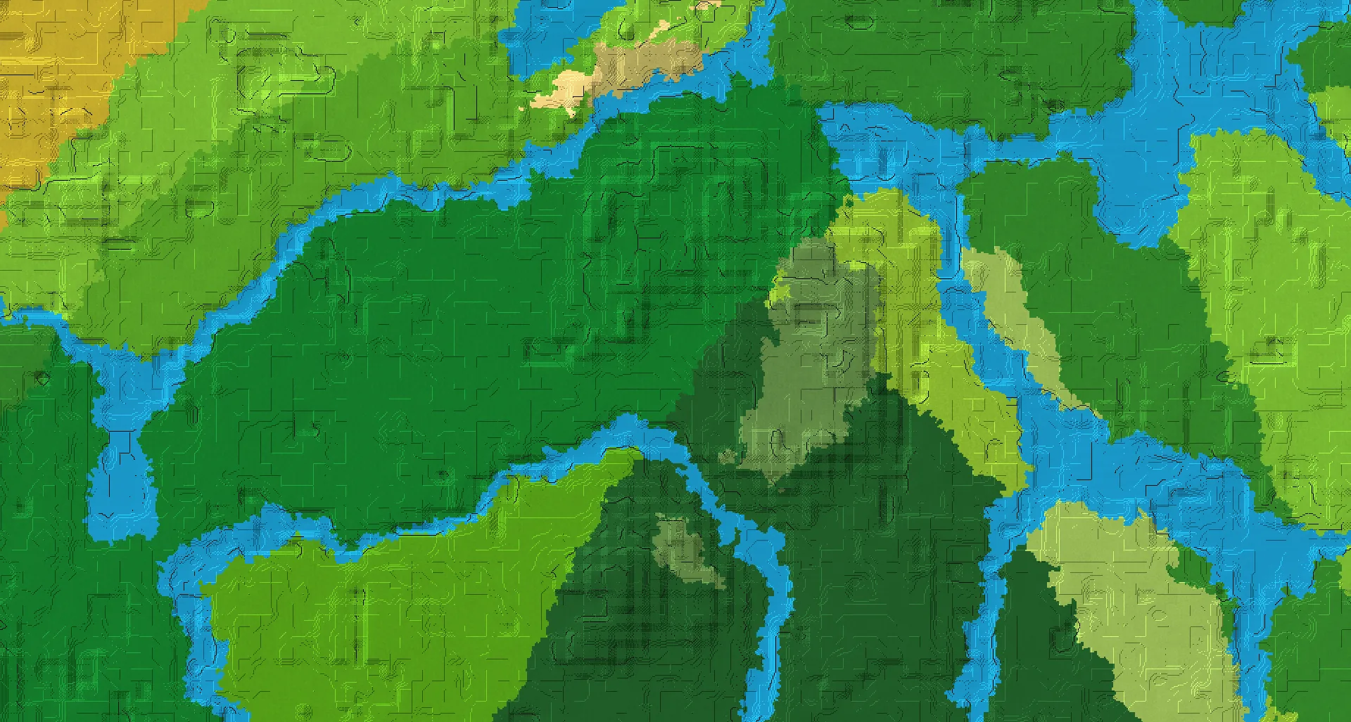 Seed map — Jungle Northwest of a Dark Forest Start