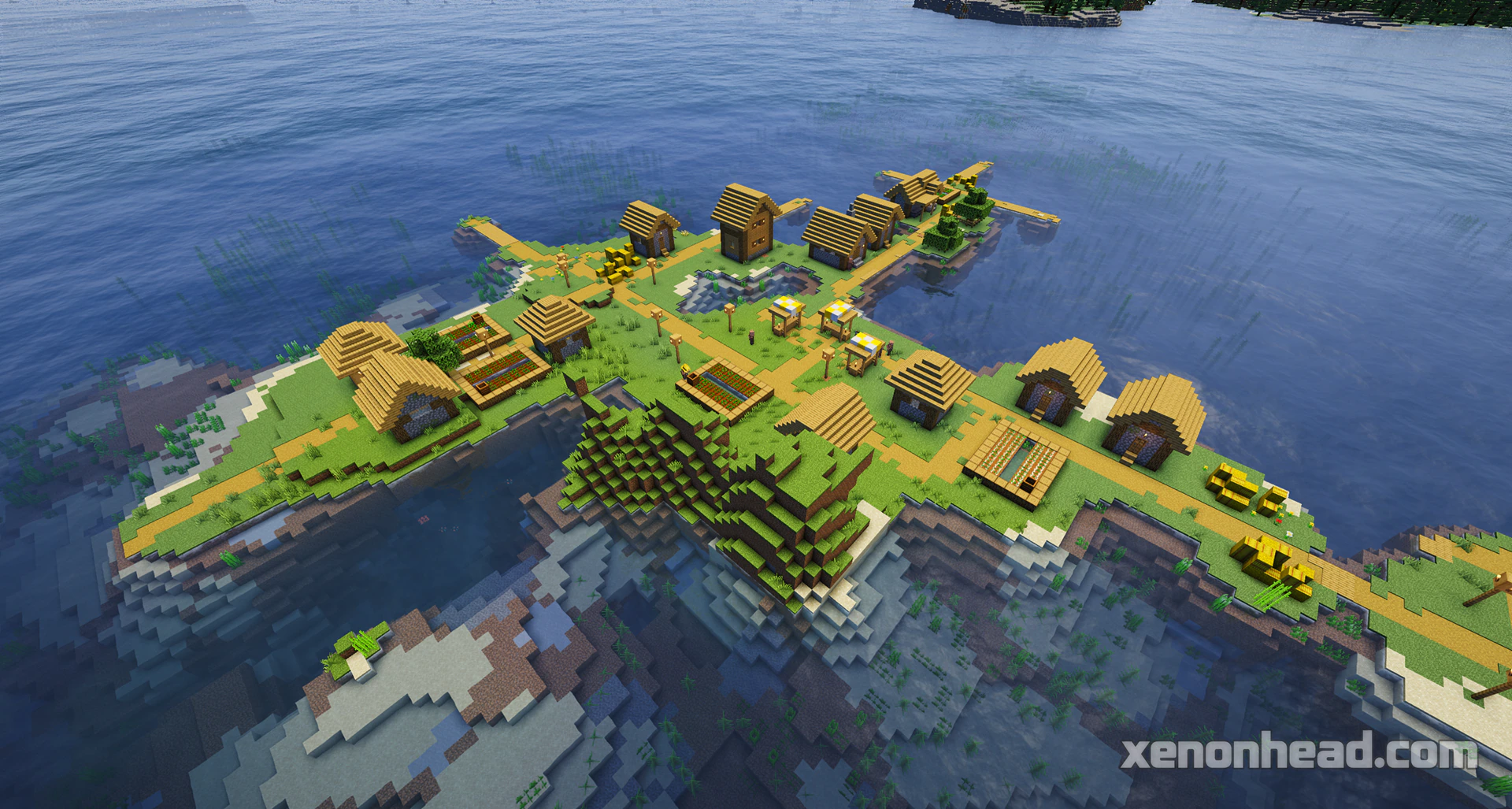 Isolated floating village island