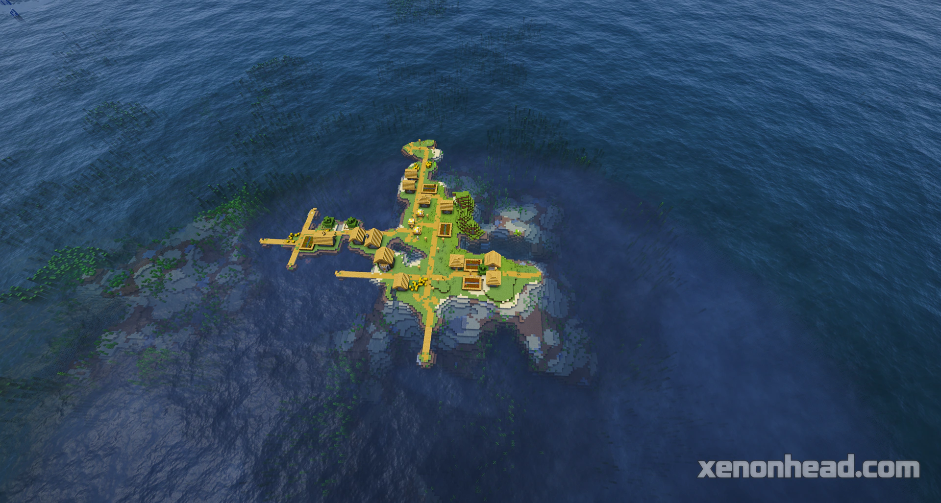 Isolated floating village island