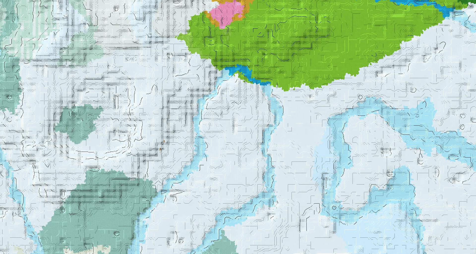 Seed map — Igloo East of a Snowy Plains Start with Ruined Portal