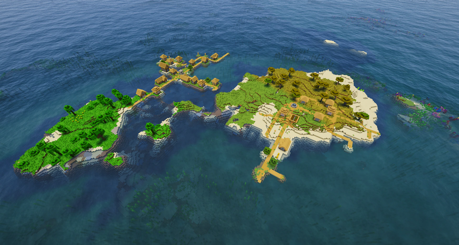 Double village survival island