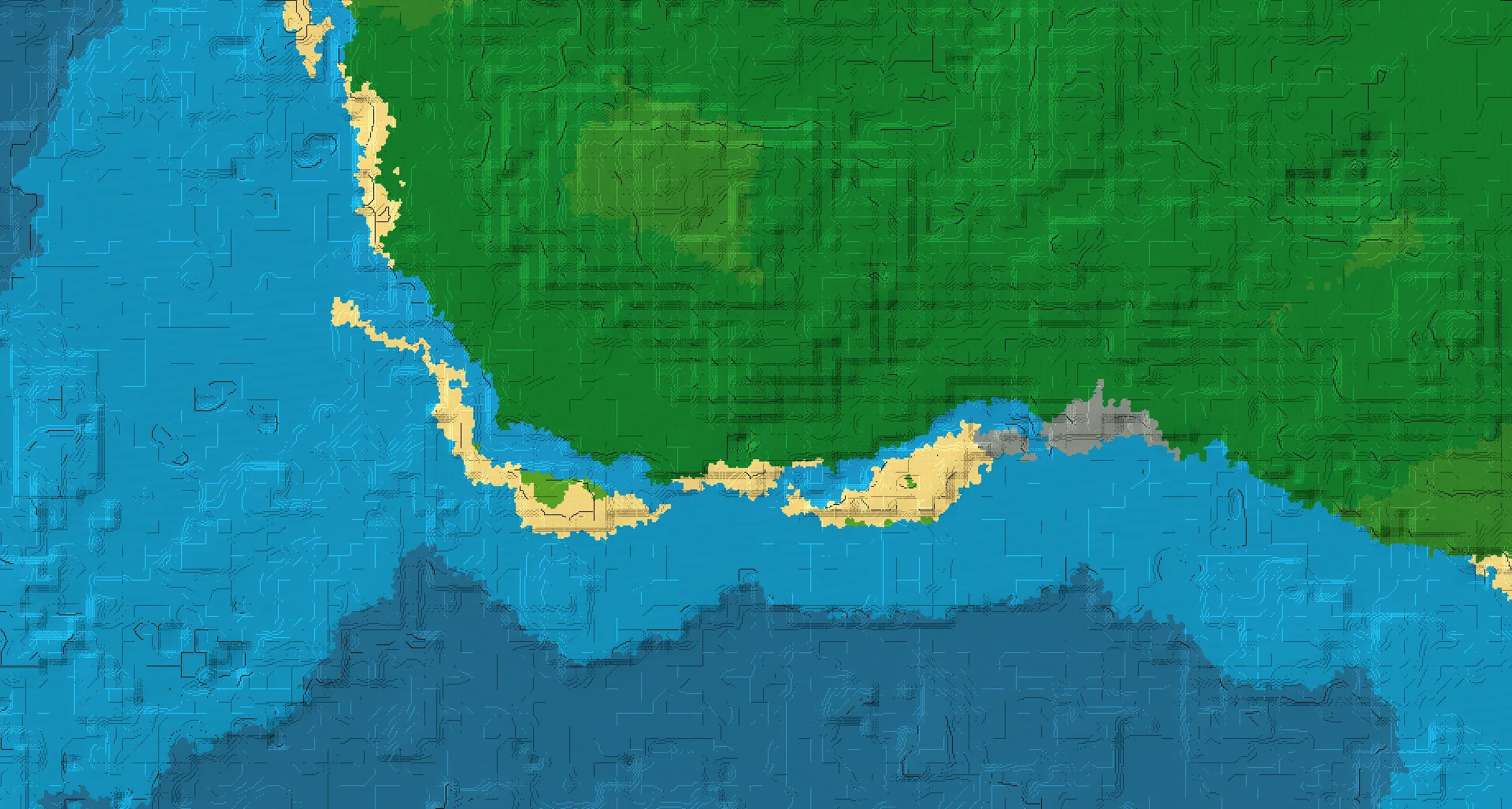 Seed map — Jungle Start with Ruined Portal with Ocean Monument
