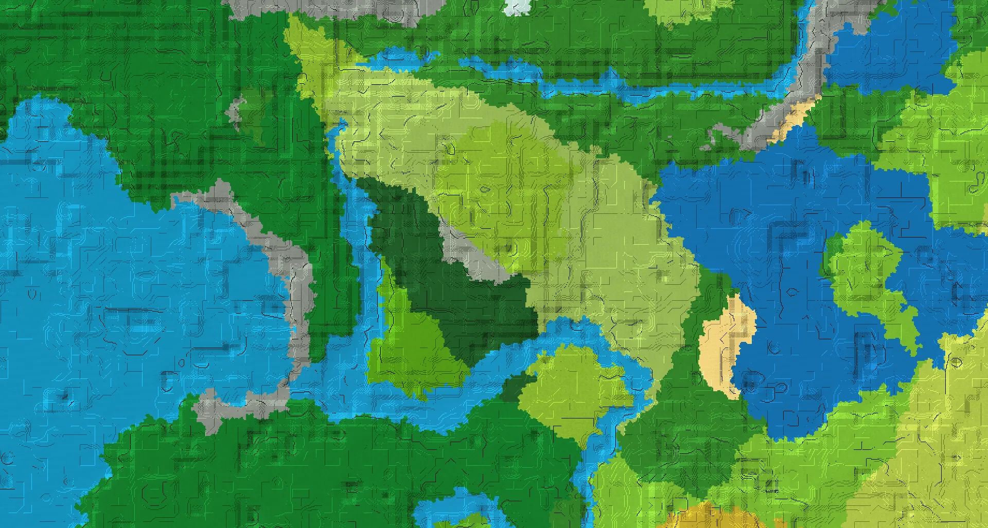Seed map — Deep Dark Northeast of a Dark Forest Start