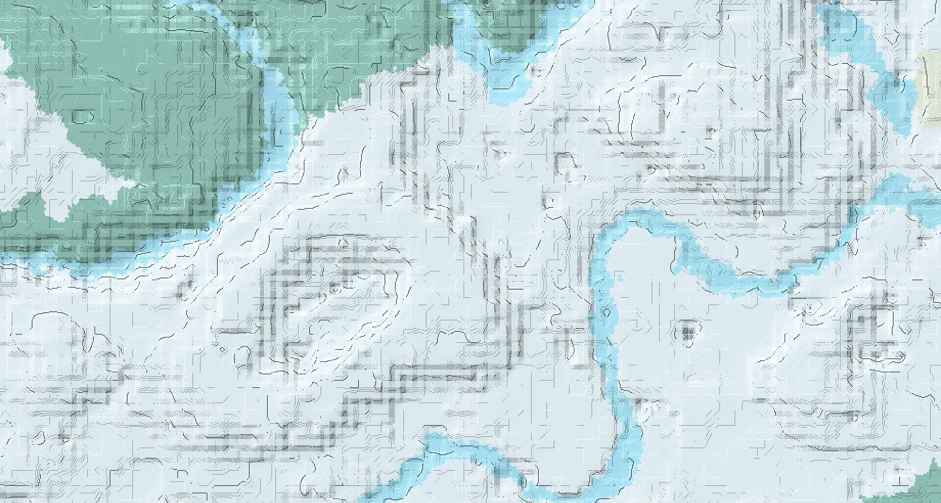 Seed map — Village East of the Snowy Plains Start