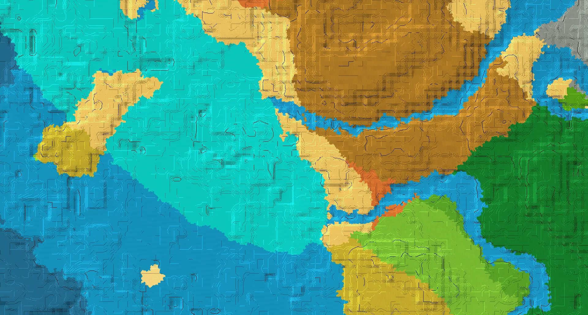 Seed map — Warm Ocean Southwest of a Desert Start