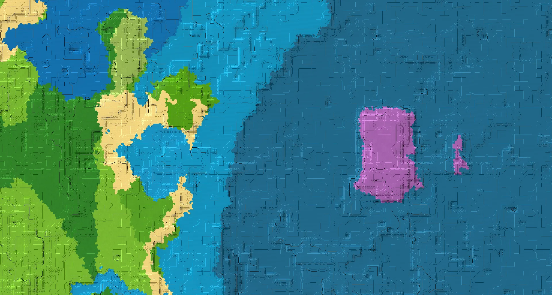 Seed map — Ocean Ruins Southeast of a Bamboo Jungle Start
