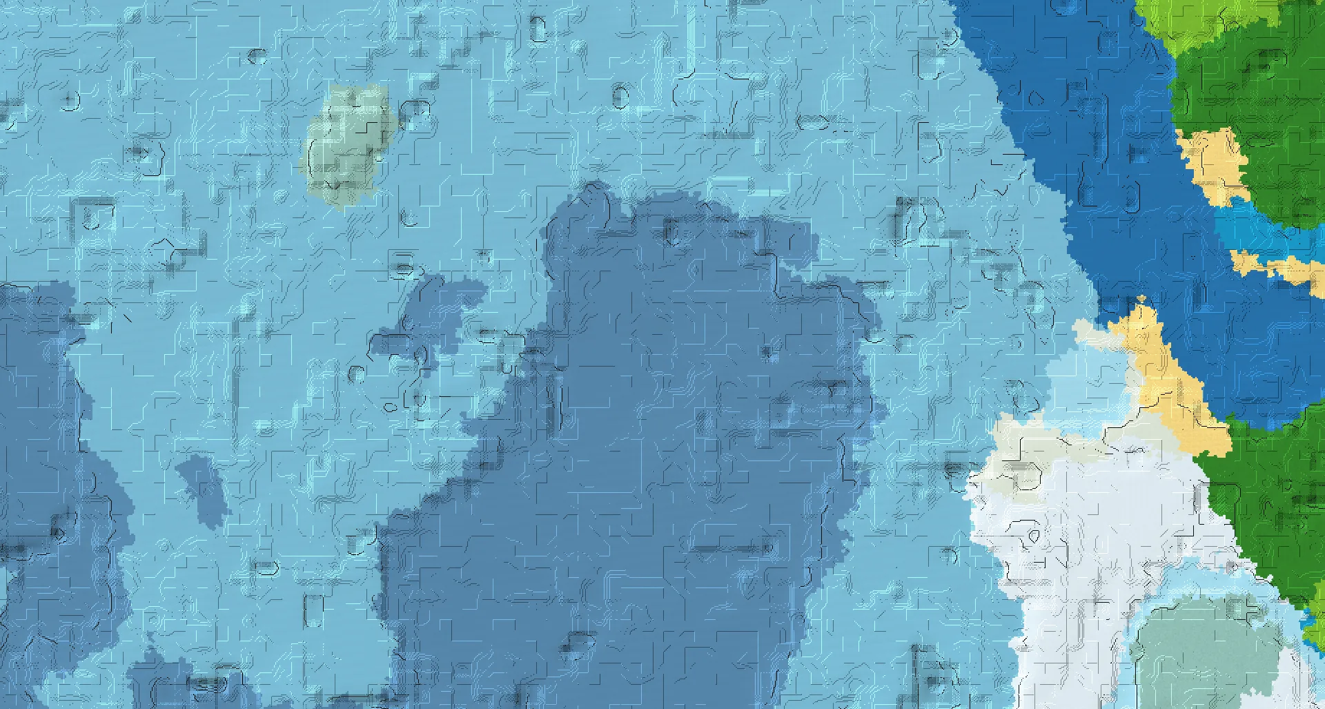 Seed map — Ocean Monument Northwest of a Snowy Plains Start