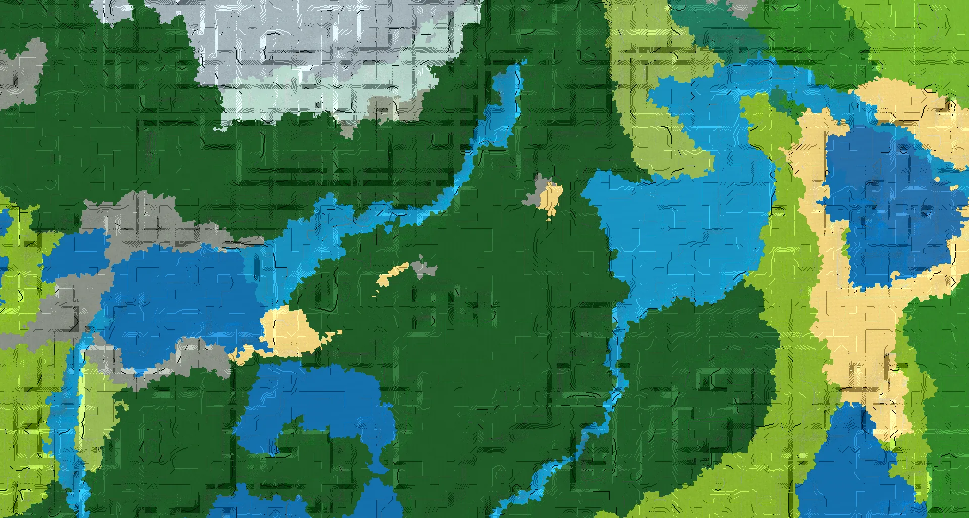 Seed map — Woodland Mansion Southeast of a Dark Forest Start with Village