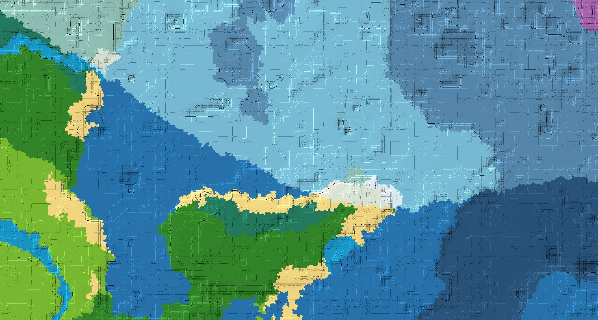 Seed map — Ocean-focused Start in Forest at -1056, 208