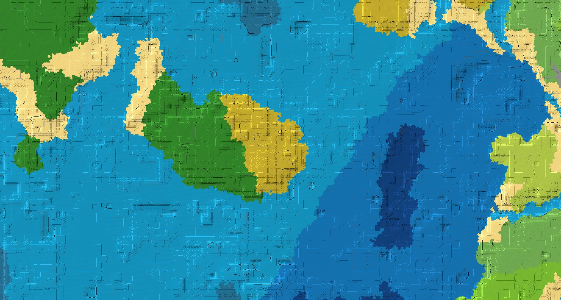 Seed map — Ocean-focused Forest Start with a Village