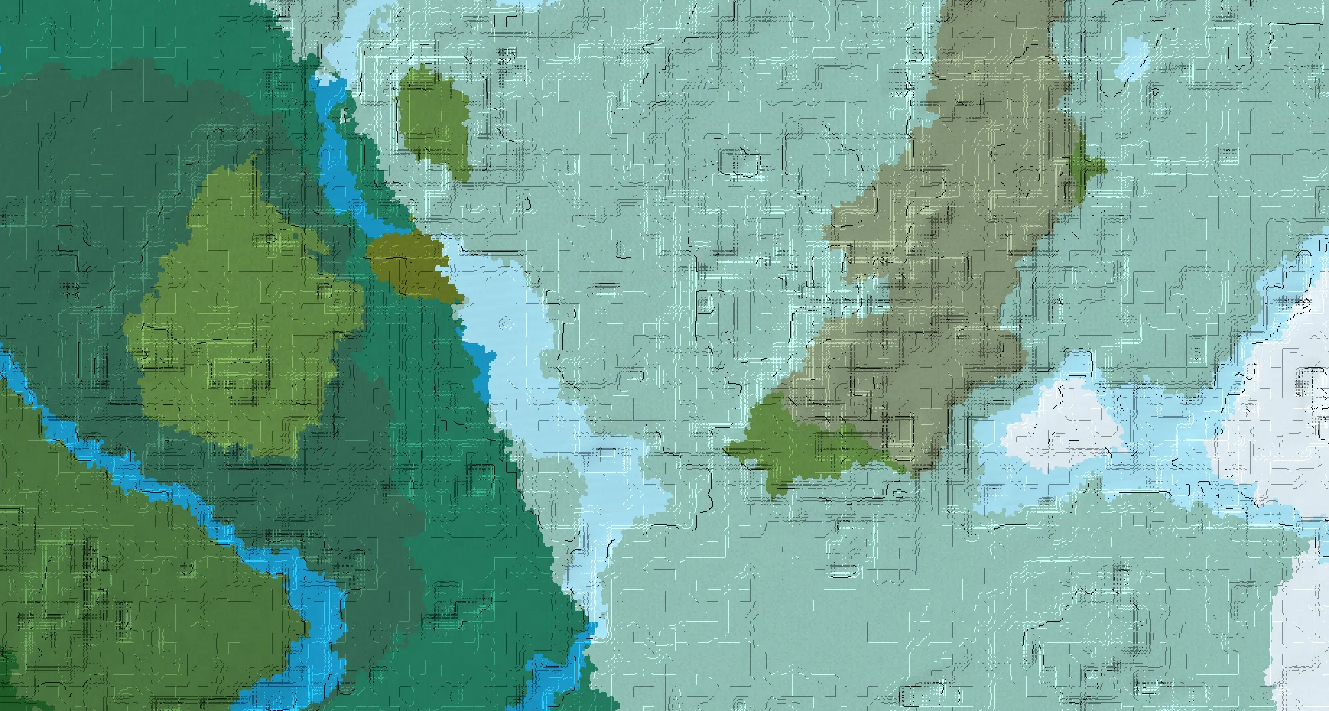 Seed map — Snowy Taiga Start with Trial Chambers at -8, -8 (Seed -8531601172520463343)
