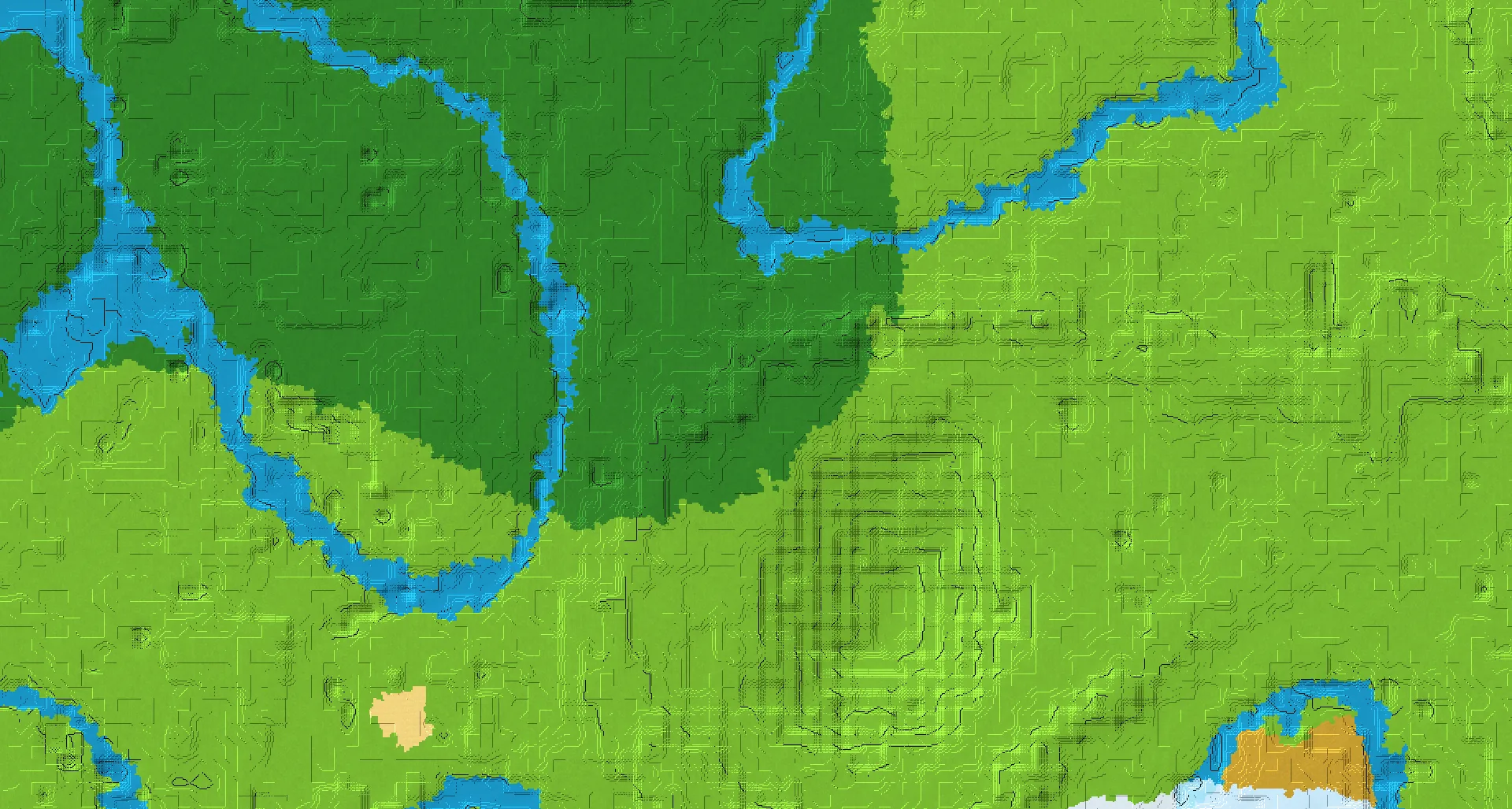 Seed map — Pillager outpost lake island