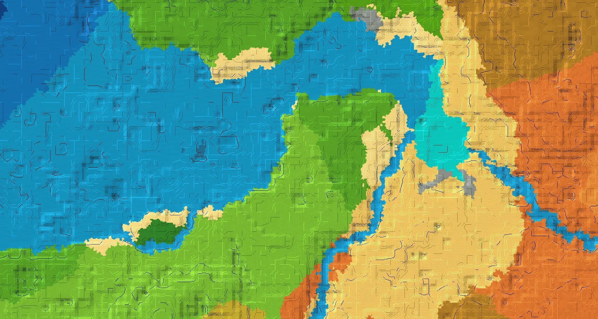 Seed map — Pillager Outpost Southwest of a Desert Start