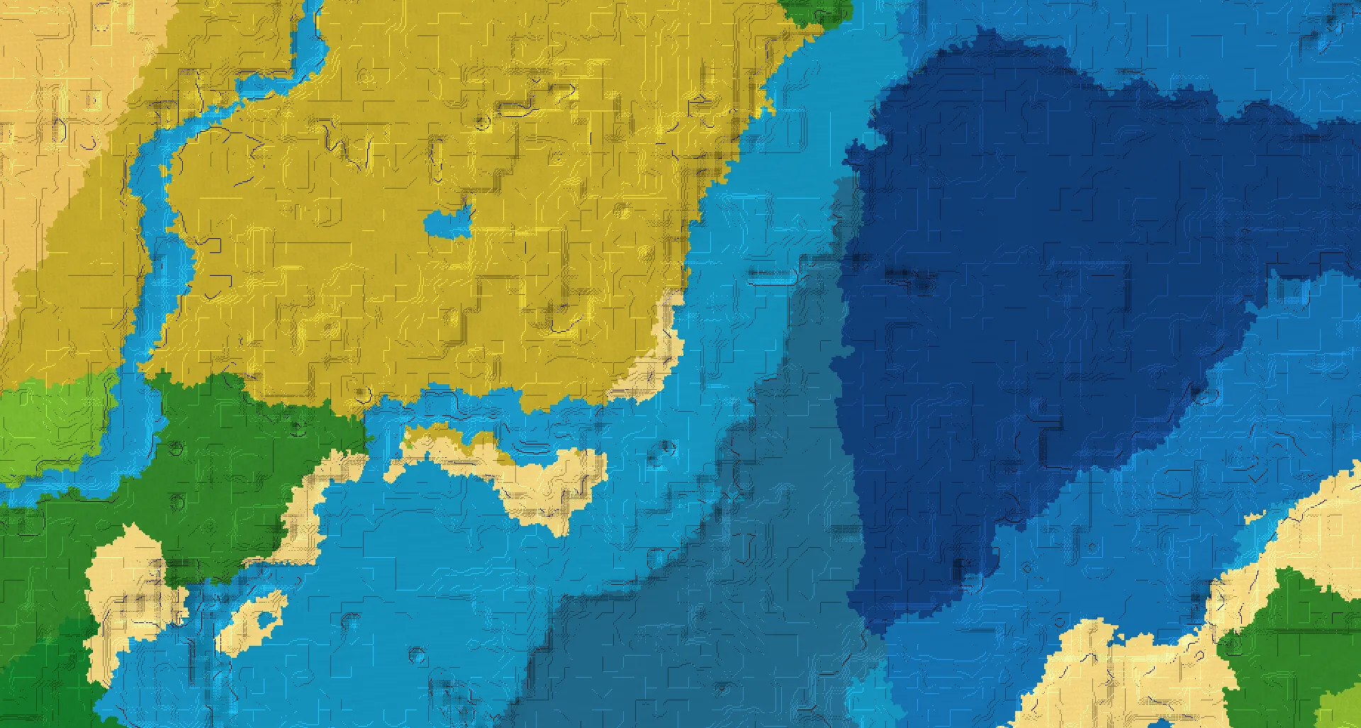 Seed map — Lukewarm Ocean East of a Savanna Start