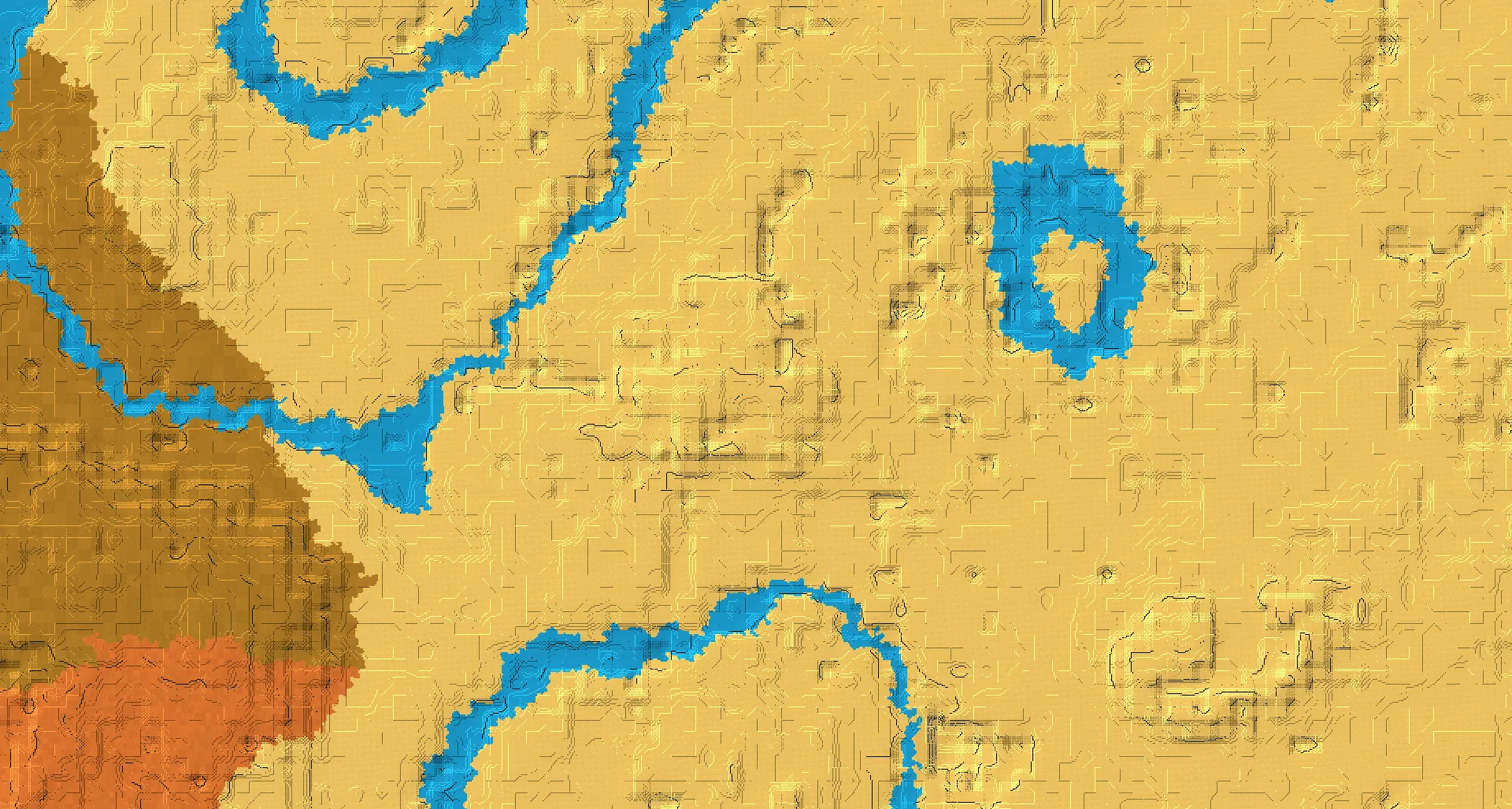 Seed map — Desert Temple Northwest of the Desert Start