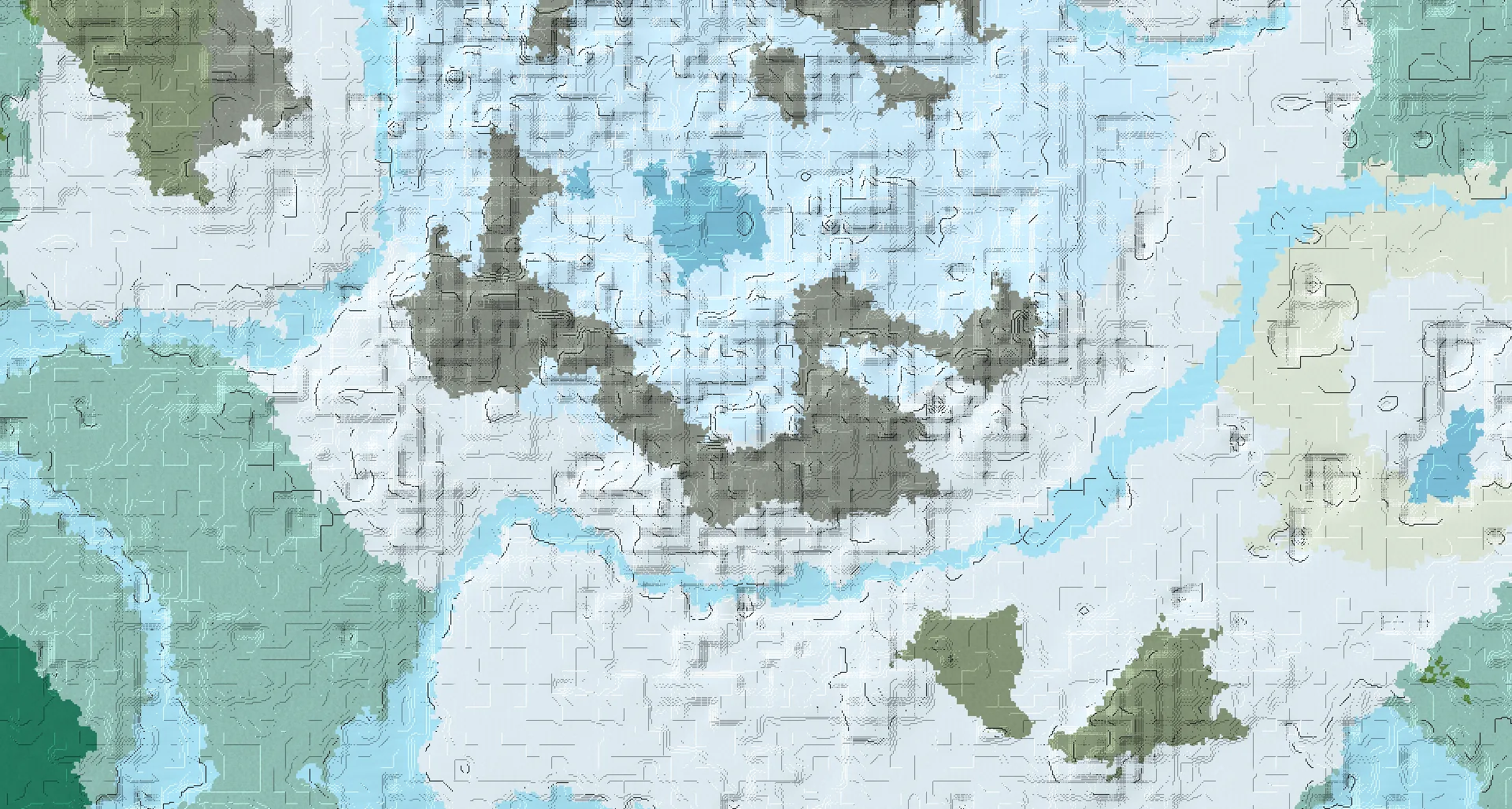 Seed map — Ice Spikes North of a Snowy Plains Start at -120, -312