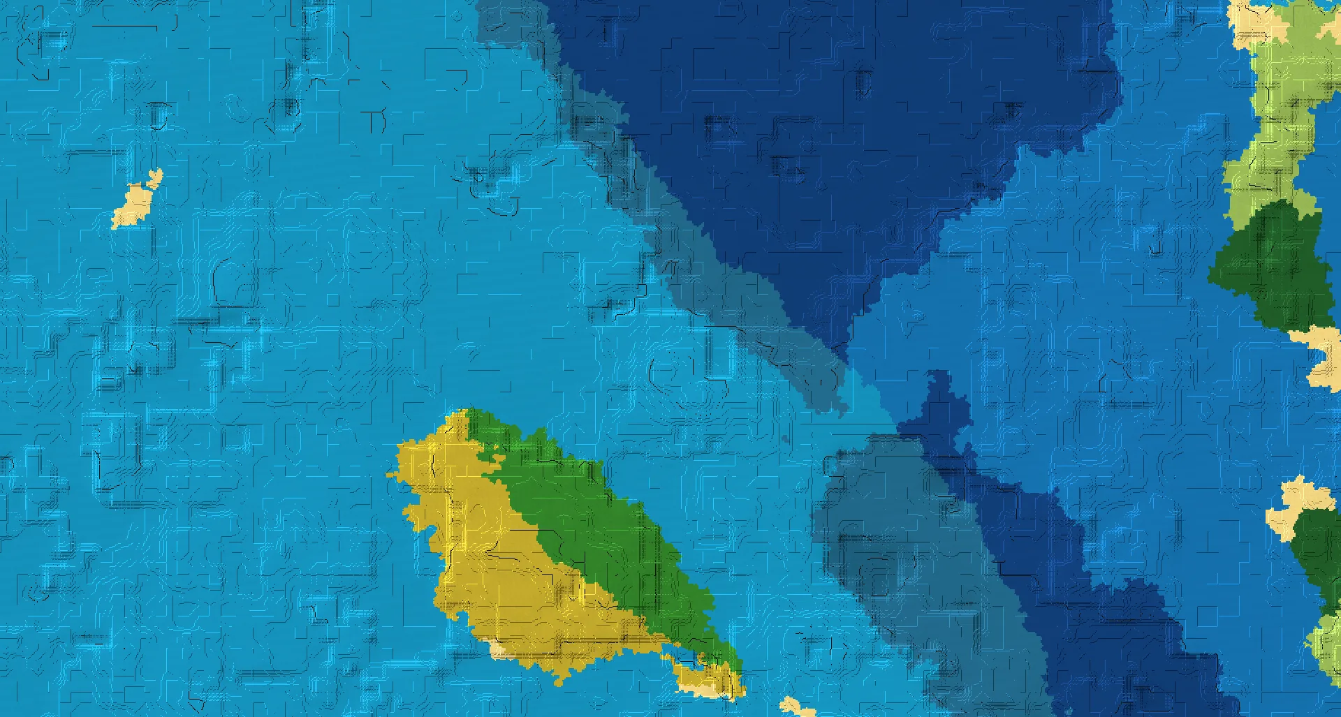Seed map — Savanna Ocean Start with a Shipwreck with Ocean Ruins